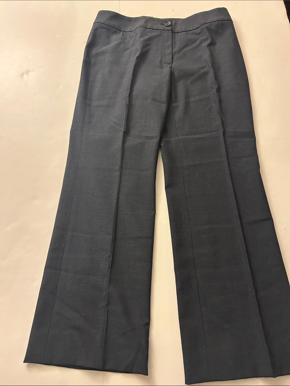 Ann Taylor Tailored Wide-Leg Dress Pants - Dark Navy